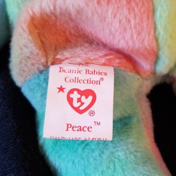 NWT RETIRED PEACE TYE-DYED Beanie baby - Picture 4 of 6